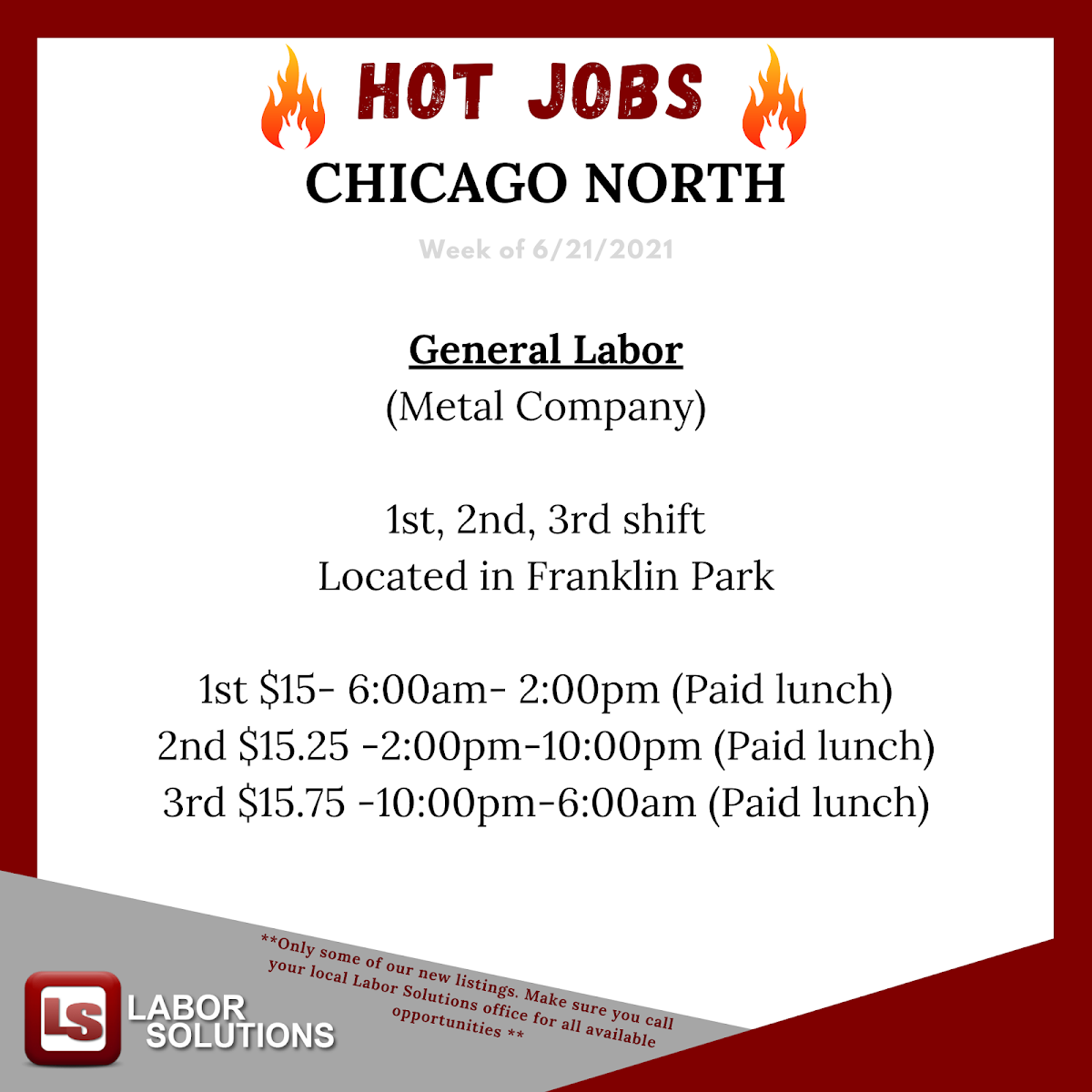 3rd shift jobs chicago