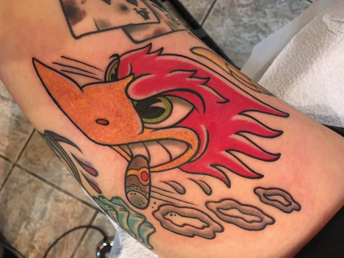 Lucky Bella Tattoos  We love this Woody Woodpecker by ryancooktattoos  here at Lucky Bella in North Little Rock        tattoooftheday  tattoos woodywoodpecker cartoontattoo cartoons traditionaltattoo 
