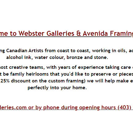 Webster Galleries & Avenida Framing