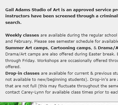 Gail Adams Studio Of Art