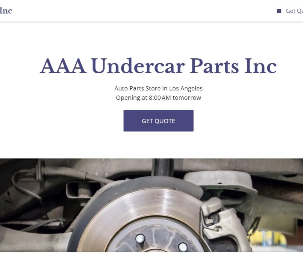 AAA Undercar Parts Inc