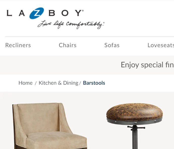 La z best sale boy bar stools