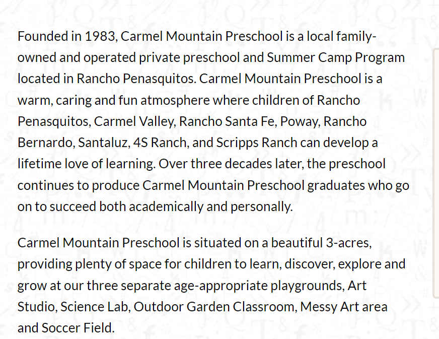 Carmel Mountain Preschool