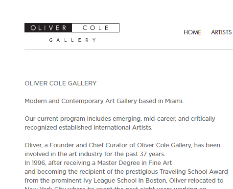 Oliver Cole Gallery