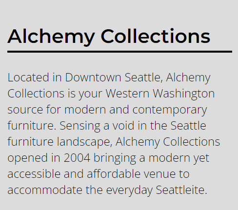Alchemy Collections Modern Furniture