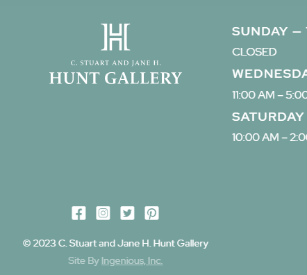 The C. Stuart and Jane H. Hunt Art Gallery