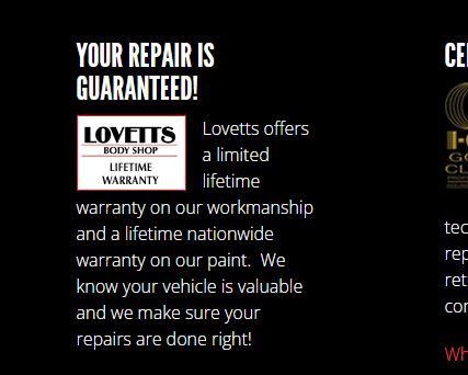 Lovetts Body Shop