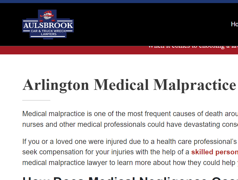 Aulsbrook Car & Truck Wreck Lawyers