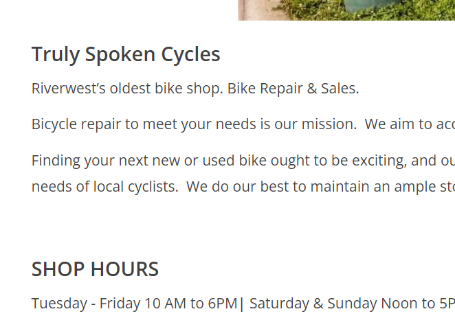 Truly Spoken Cycles