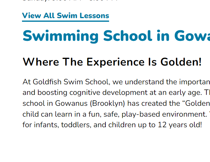 Goldfish Swim School - Gowanus (Brooklyn)