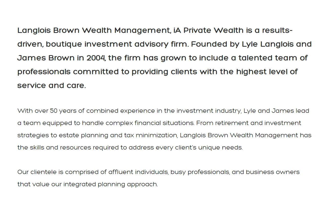 Langlois Brown Wealth Management