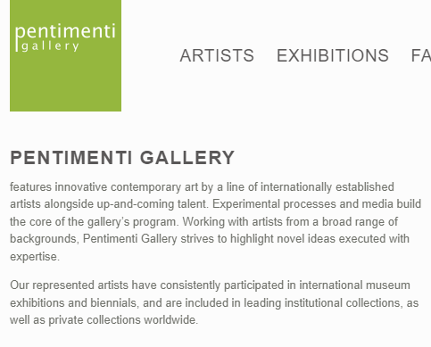 Pentimenti Gallery