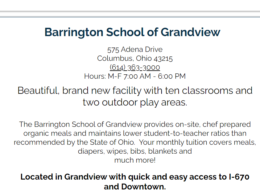 The Barrington School of Grandview