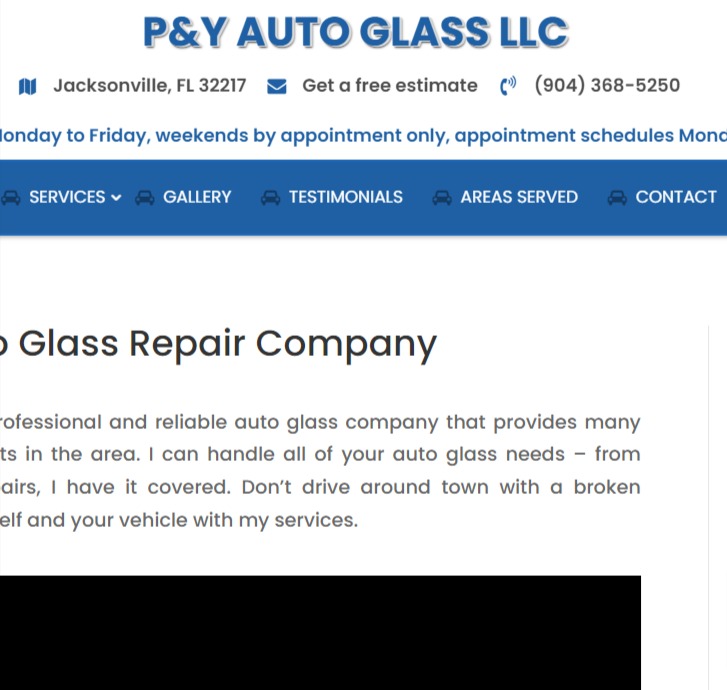 P&Y Auto Glass LLC - Mobile Auto Glass Repair Service, Auto Glass Crack & Chip Repair