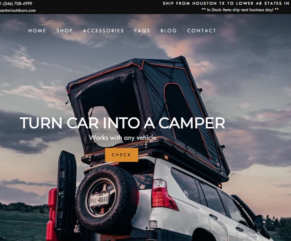 Centori Outdoors roof top tent