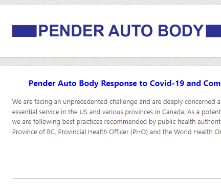 Pender Auto Body Ltd