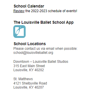 The Louisville Ballet School