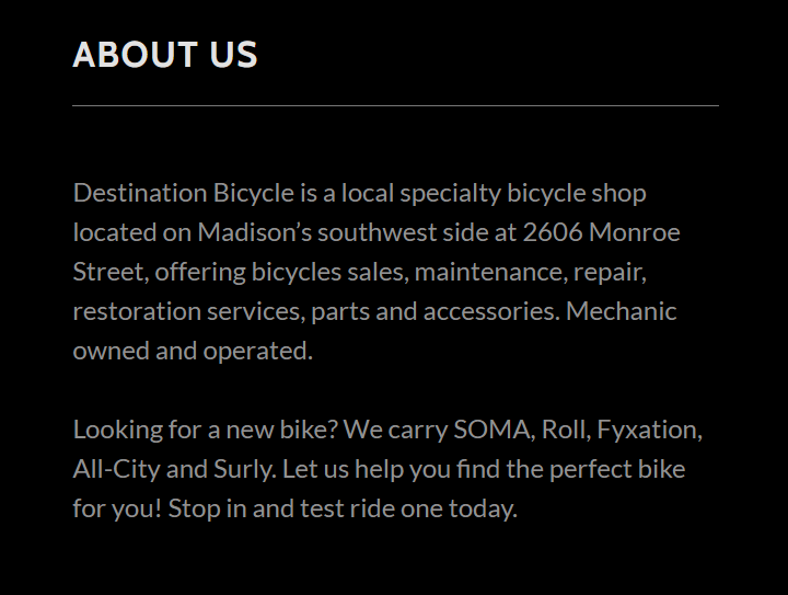 Destination Bicycle