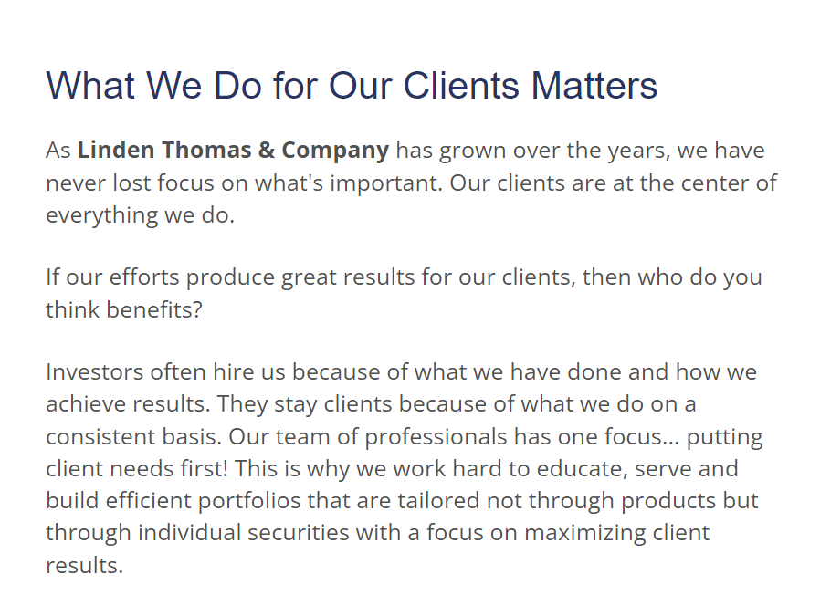 Linden Thomas & Company