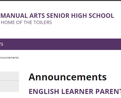 Manual Arts Sr High School