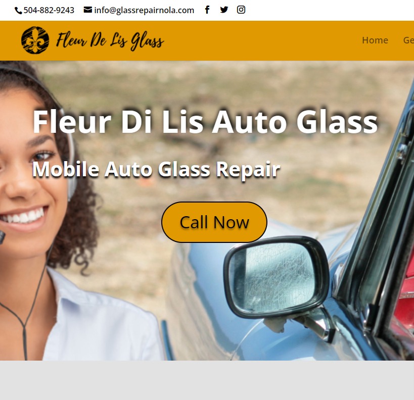 Fleur De Lis Auto Glass