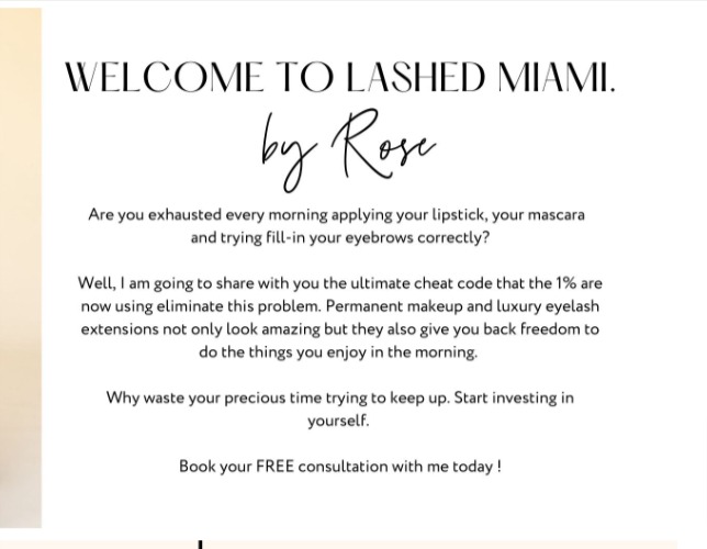 Lashed Miami (lashes, brows & lip blushing)
