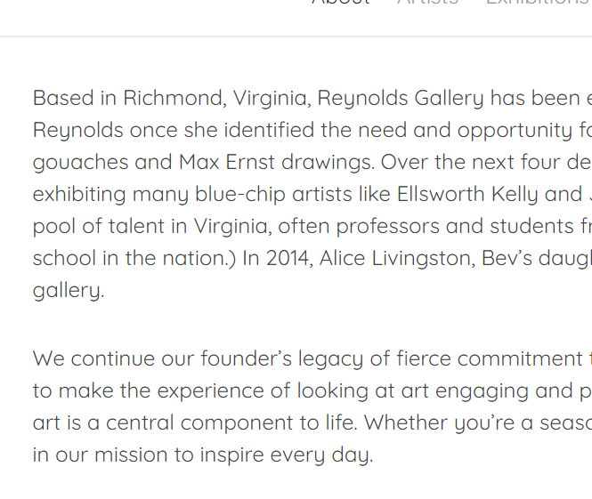Reynolds Gallery Inc