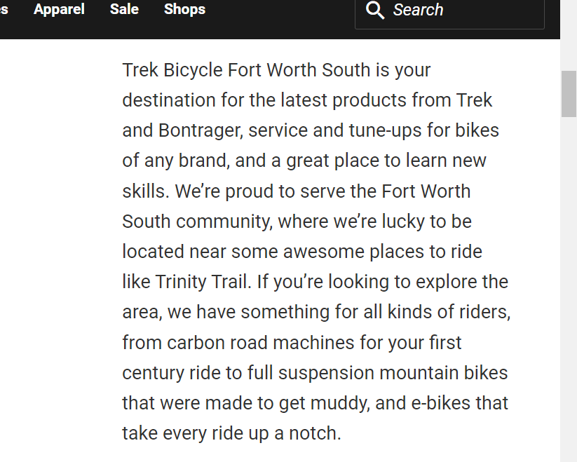 Trek Bicycle Fort Worth South