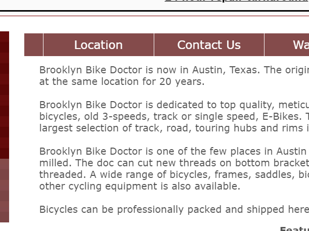Brooklyn Bike Doctor ATX