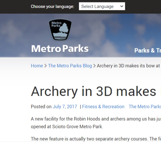 Scioto Grove Park Archery Range