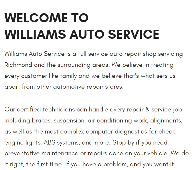 Williams Auto Service