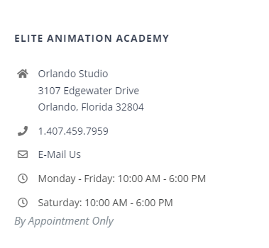 Elite Animation Academy - Orlando - Virtual (Online)