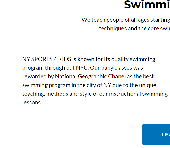 NY SPORTS 4 KIDS William T. Harris School