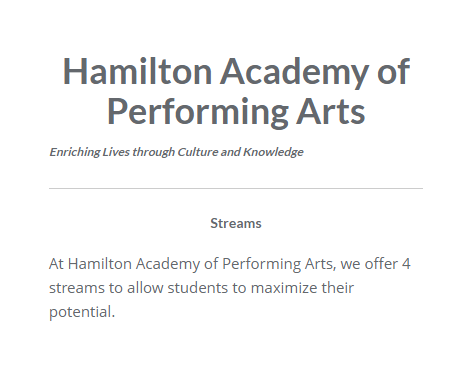 Hamilton Academy of Performing Arts - Independent Day School