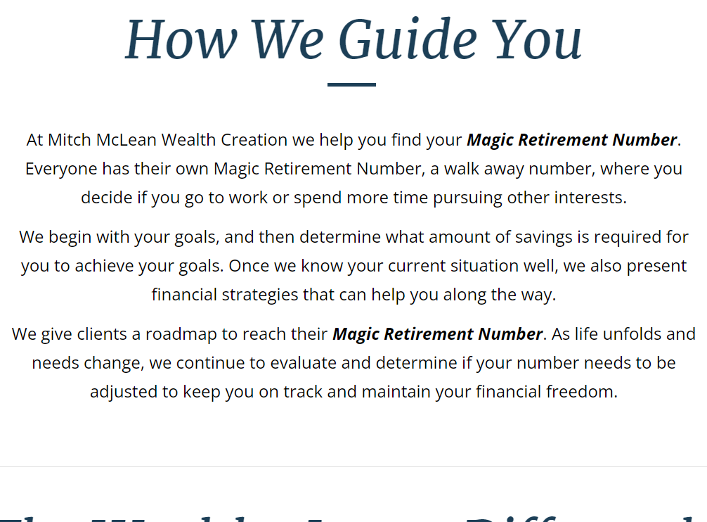 Mitch McLean Wealth Creation