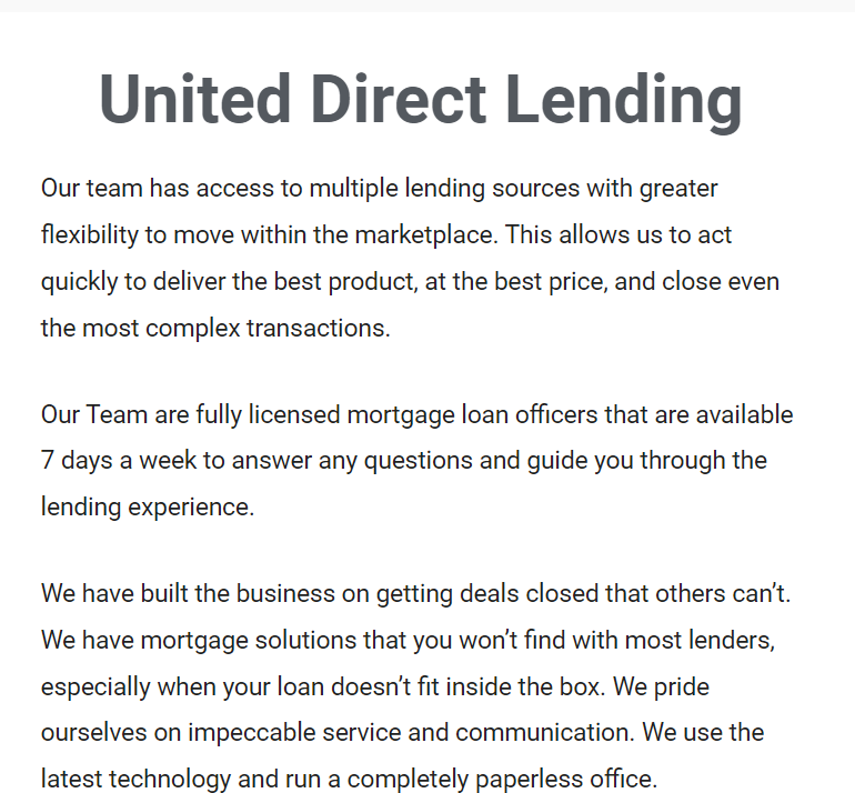 United Direct Lending