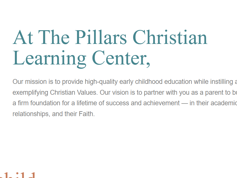 The Pillars Christian Learning Center