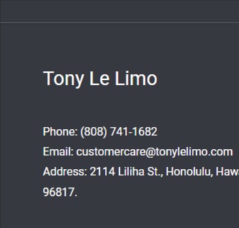 Tony Le Limo