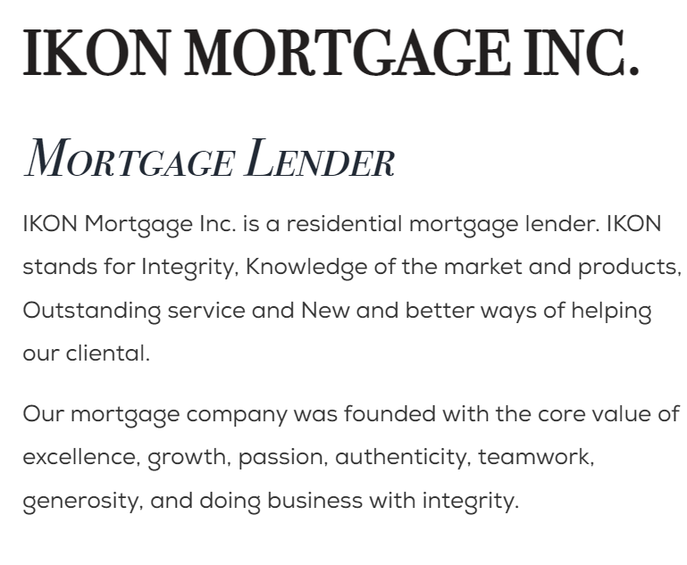 IKON Mortgage Inc