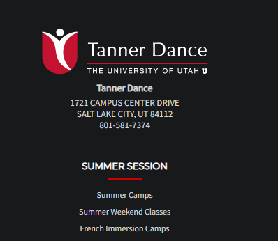 Tanner Dance, University of Utah