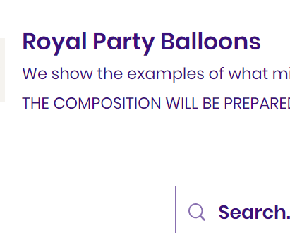 Royal Party Balloons (online orders only)