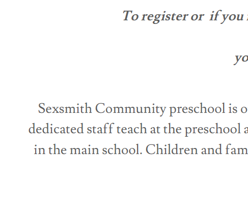 Sexsmith Community Pre-School