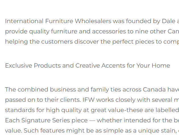 International Furniture Wholesalers