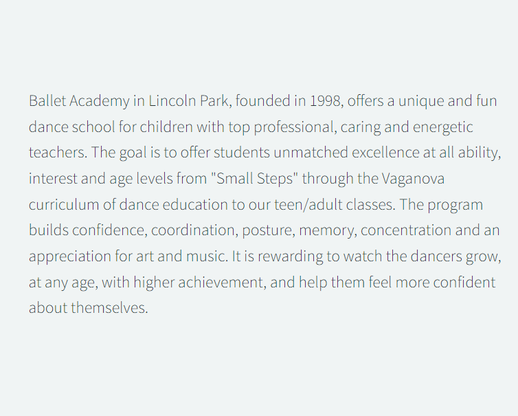 Ballet Academy Lincoln Park