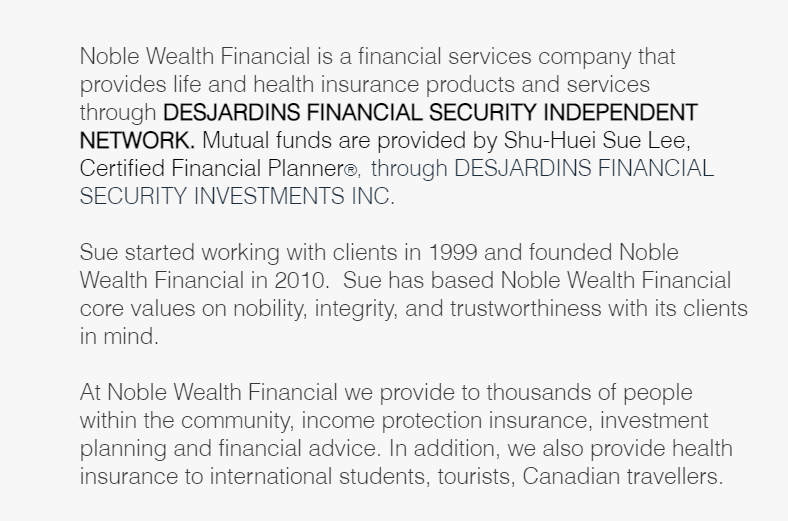Noble Wealth Financial Inc.