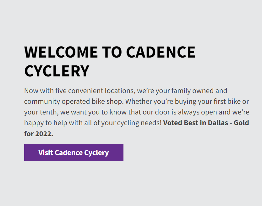 Cadence Cyclery of Keller
