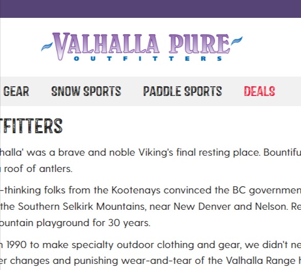Valhalla Pure Outfitters