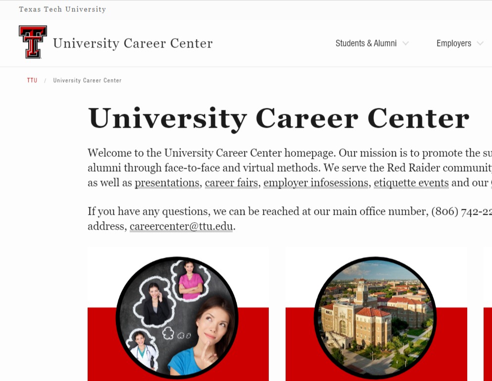 University Career Center, Texas Tech University