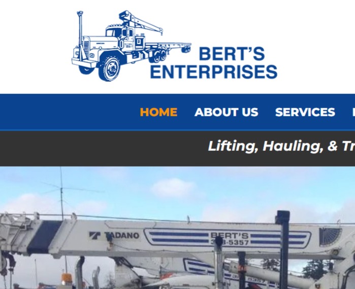 Bert's Enterprises | Crane Truck Service & Trucking | Victoria