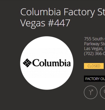 Columbia Factory Store
